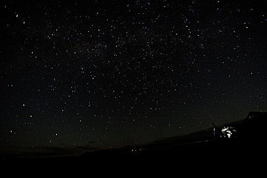 星空下的越野车