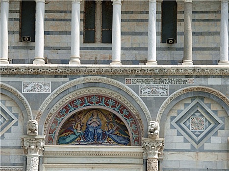 比萨,门口,高处,中央教堂