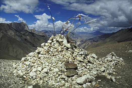 喜马拉雅山,印度,累石堆