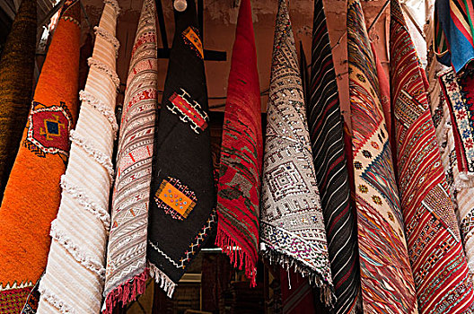 地毯,麦地那,露天市场,玛拉喀什,摩洛哥