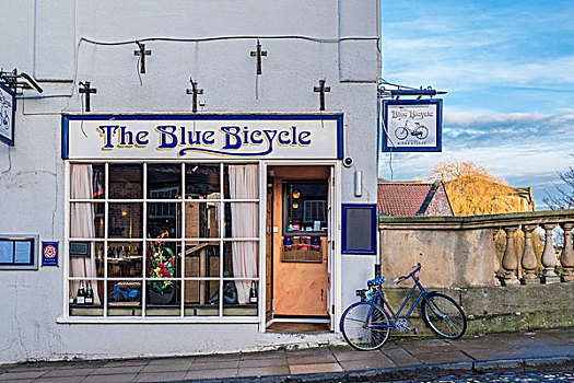 蓝色,自行车,餐馆,约克
