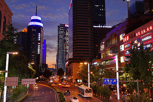 成都,夜景,春熙路