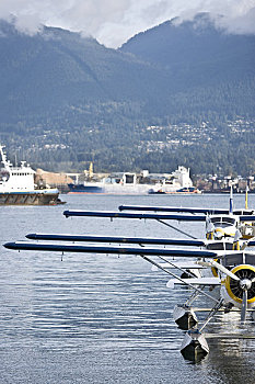 水上飞机,码头,煤,港口,温哥华,北温哥华,不列颠哥伦比亚省,加拿大