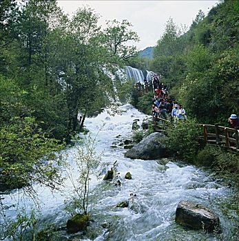 湖,九寨沟,四川,中国