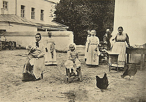 制作,果酱,院落,狮子,房子,靠近,图拉,俄罗斯,19世纪,艺术家,索菲亚