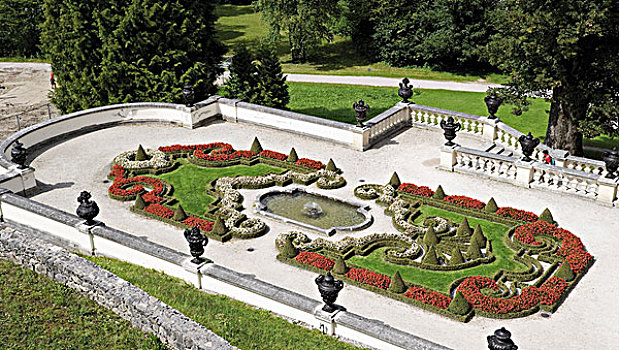 林德霍夫堡,宫殿,花园,上巴伐利亚,巴伐利亚,德国,欧洲