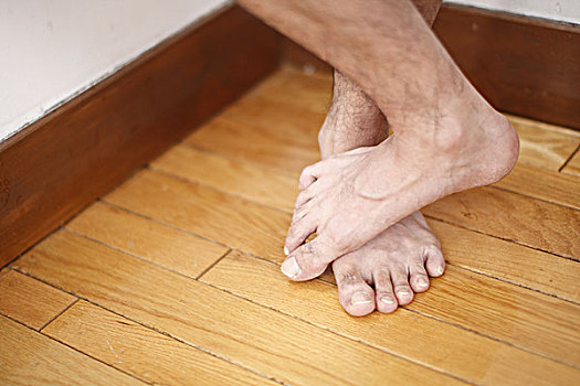 脚,木地板