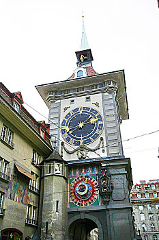 著名,伯尔尼钟楼,黄道,钟表,伯恩,瑞士
