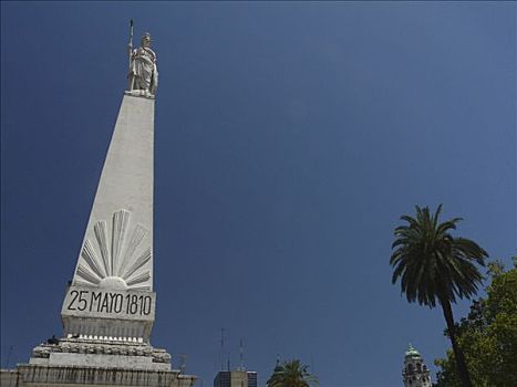 仰视,纪念建筑,梅奥,五月广场,布宜诺斯艾利斯,阿根廷