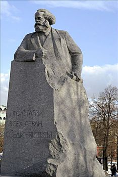 卡尔马克思,雕塑,中心,莫斯科,俄罗斯
