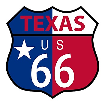 66号公路,德克萨斯,标识,旗帜