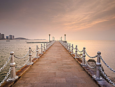 威海国际海水浴场金海湾景区观光桥
