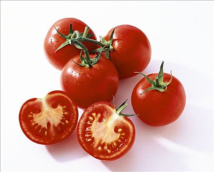 西红柿茎,一个,平分