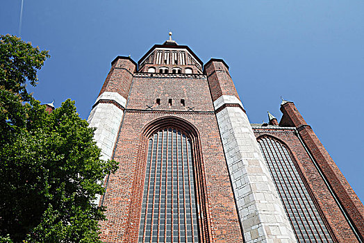 教堂,老城,施特拉尔松,梅克伦堡前波莫瑞州,德国,欧洲