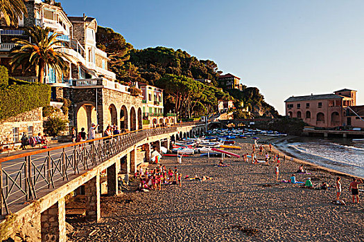 海滩,里维埃拉,五渔村,利古里亚,意大利,欧洲