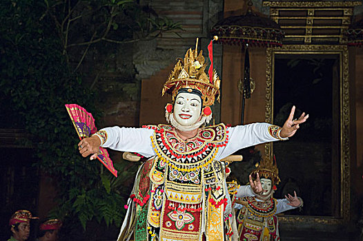 面具,跳舞,乌布,巴厘岛,印度尼西亚,亚洲
