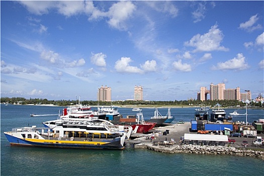 巴哈马,渡轮,港口