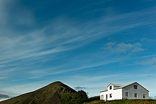 冰岛,乡村,房子,火山岩