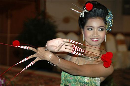 女性,传统舞,曼谷,泰国