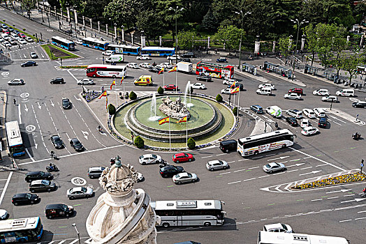 马德里,广场,交通,连通