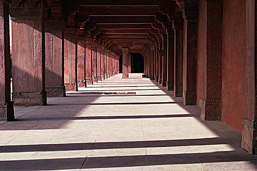 室内,走廊,宫殿,胜利宫,北方邦,印度