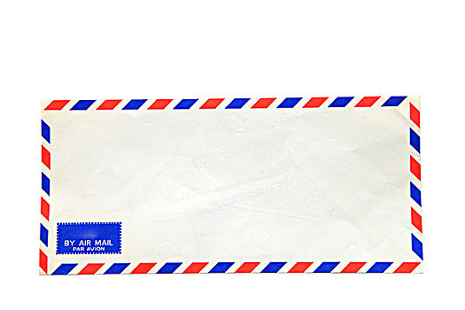空邮,信封,隔绝,白色背景,背景