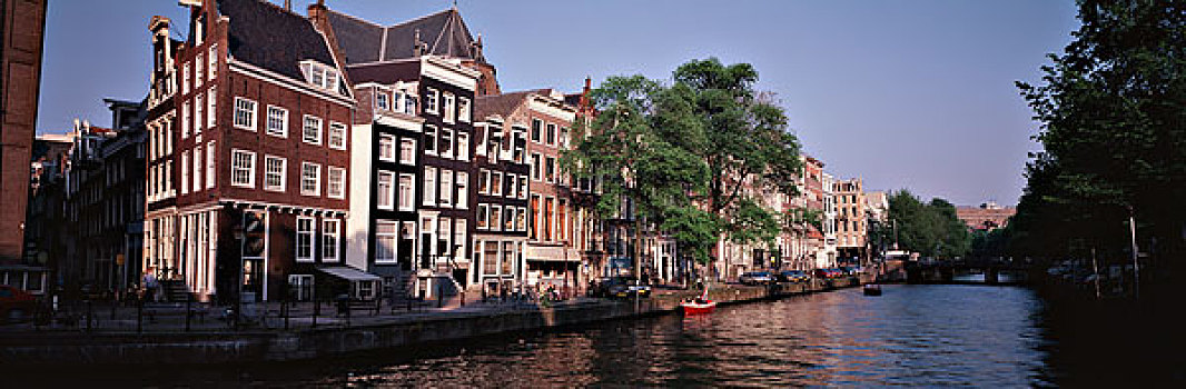 荷兰,北荷兰,运河,金色,肘,大幅,尺寸