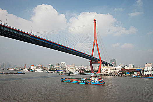桥,黄浦江,上海,中国