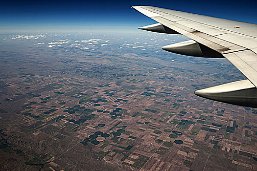 灌溉,地点,风景,飞机,内布拉斯加州,美国,北美