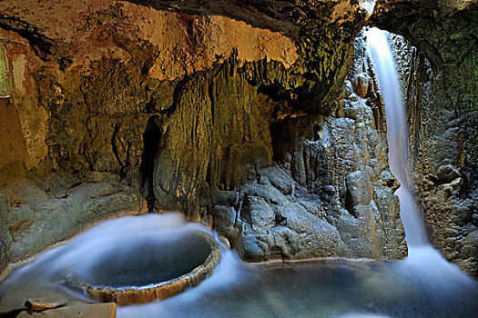 洞穴,下方,老,卡尔卡,国家,公园,克罗地亚,欧洲