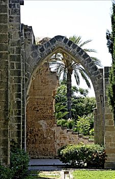 拱形,博拉帕斯修道院,凯里尼亚,北方,塞浦路斯,欧洲