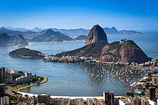 俯视图,面包山,湾,里约热内卢,巴西