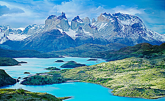 裴赫湖,托雷德裴恩国家公园,巴塔哥尼亚,智利,南美