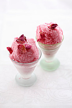 石榴,玫瑰,冰淇淋