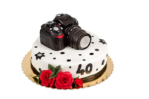生日蛋糕,周年纪念,现代,相机