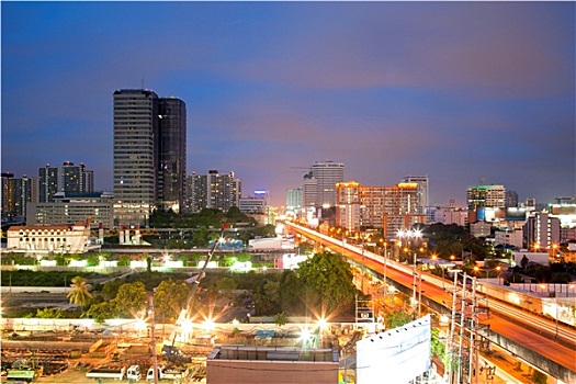 曼谷,公路,建筑,市区