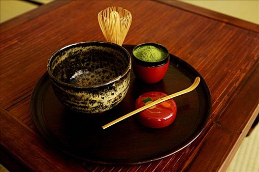 日本传统,给,绿茶