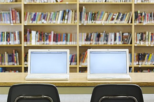 筆記本電腦,學校,圖書館