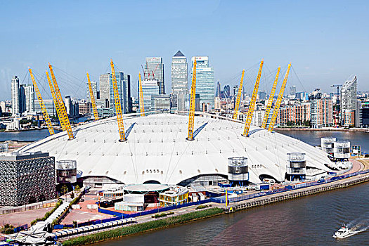 穹顶,千禧年,圆顶,金丝雀码头,金融区,泰晤士河,伦敦,英格兰,英国,欧洲