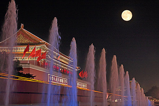 北京天安門夜景