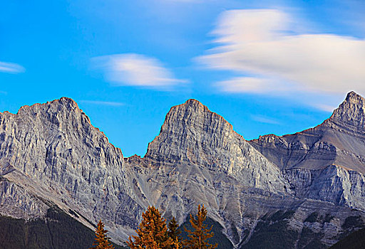 三姐妹山,山峰,艾伯塔省,加拿大