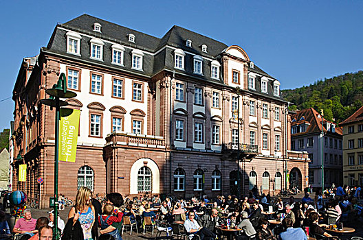 市政厅,市场,海德堡,巴登符腾堡,德国,欧洲