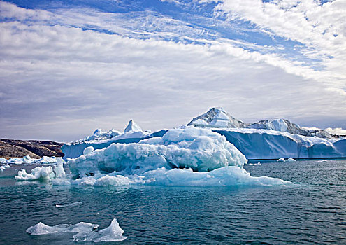 冰山,峡湾,地区,东方,格陵兰,丹麦