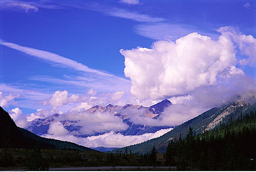 山脉,幽鹤国家公园,不列颠哥伦比亚省,加拿大