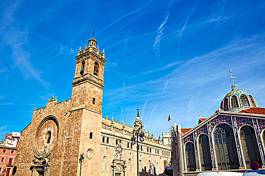 瓦伦西亚,历史,教堂,市场,中央市场,西班牙