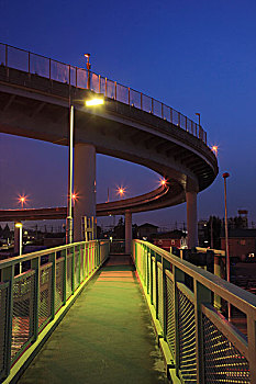夜景,步行桥