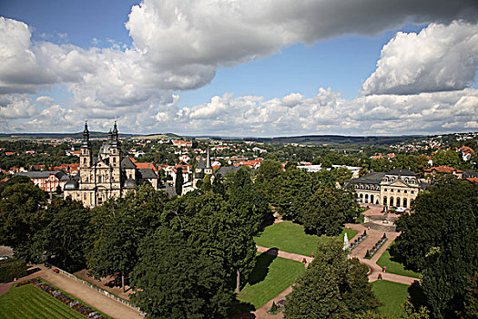 城市宫殿,远眺,大教堂,德国