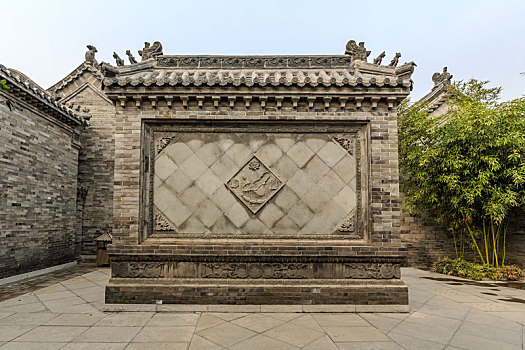 山东省滨州市杜受田故居砖雕影壁墙