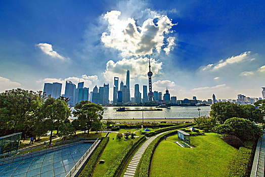 上海市黄浦江北外滩公园