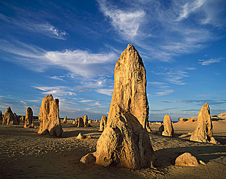 石头,荒芜,尖峰石阵,南邦国家公园,澳大利亚